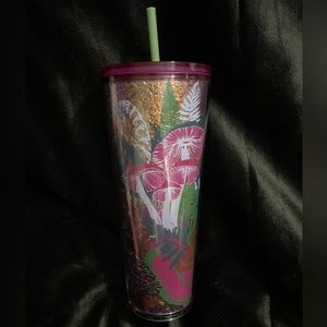 Starbucks Fall 2022 Mushroom Gold Foil Tumbler